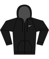 Nike - Nike men’s full-zip fitness hoodie - Black/ Black/ White