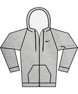 Nike - Nike men’s full-zip fitness hoodie - Dark Grey Heather/ Particle Grey/ Black