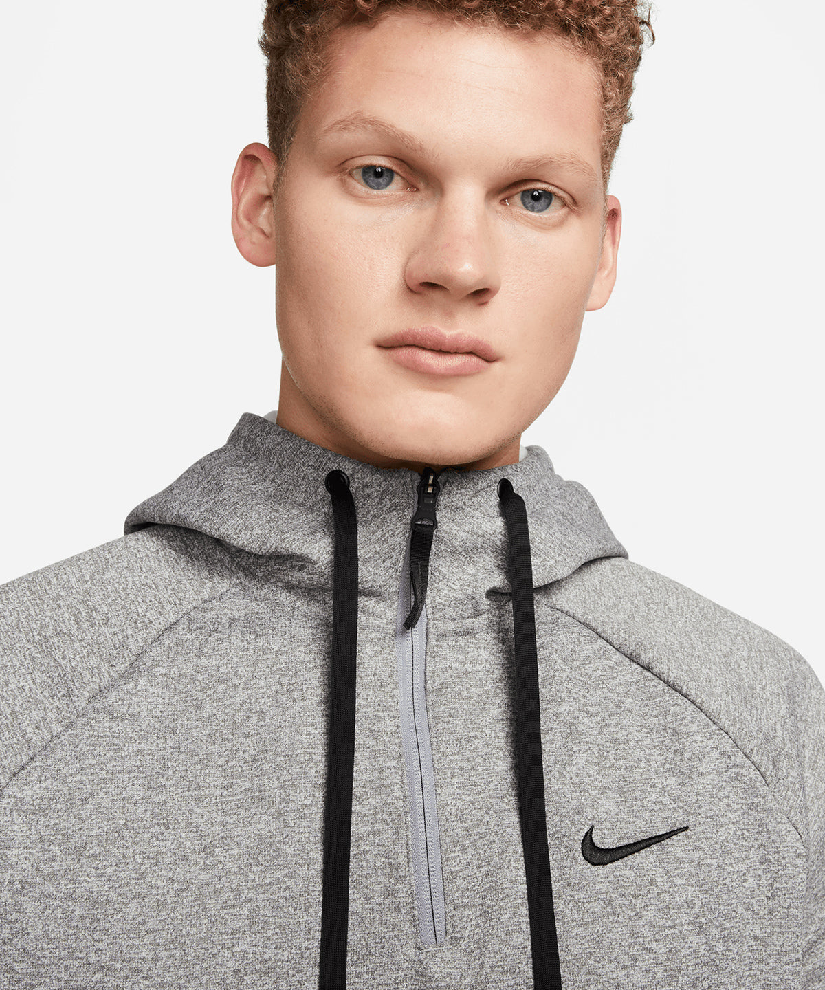 Nike - Nike men’s 1/4 zip fitness hoodie - Black/Black/White