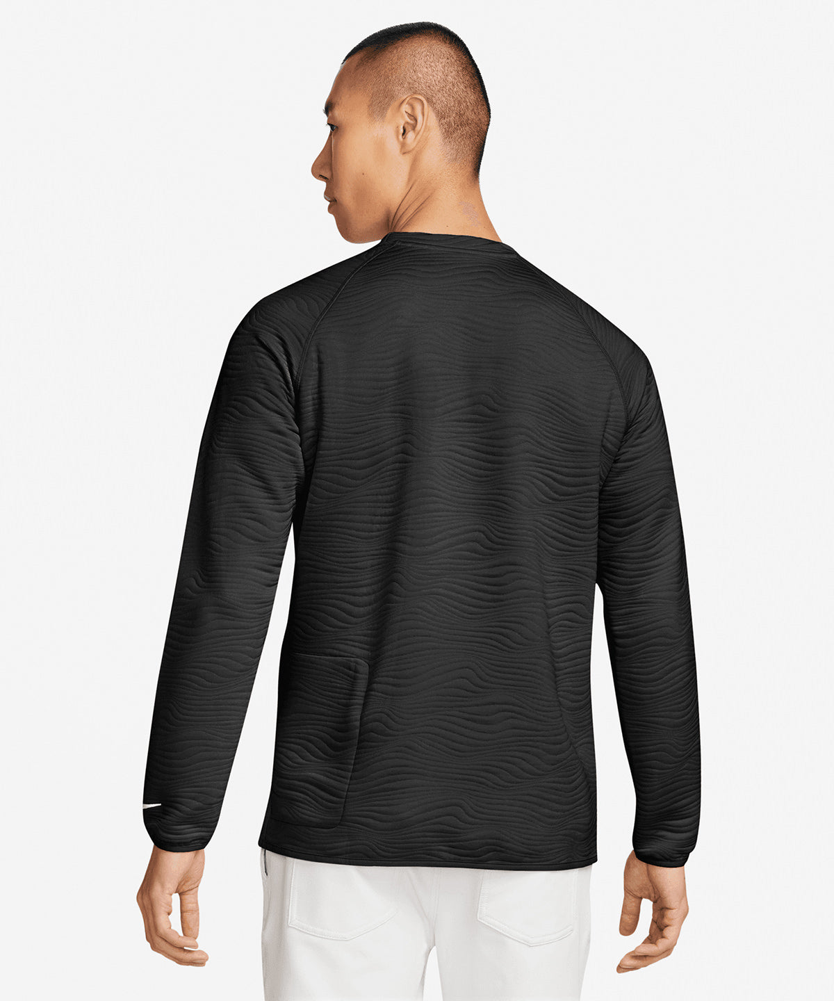 Nike - Nike Dri-FIT Tour crew quilted top - Black/Black/White