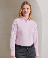 Classic Long Sleeve Blouse for Women - Lilac