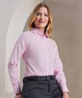 Classic Long Sleeve Blouse for Women - Lilac