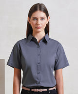 Classic Women's Short Sleeve Blouse - Brown