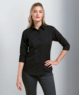 Women's ¾ sleeve poplin blouse