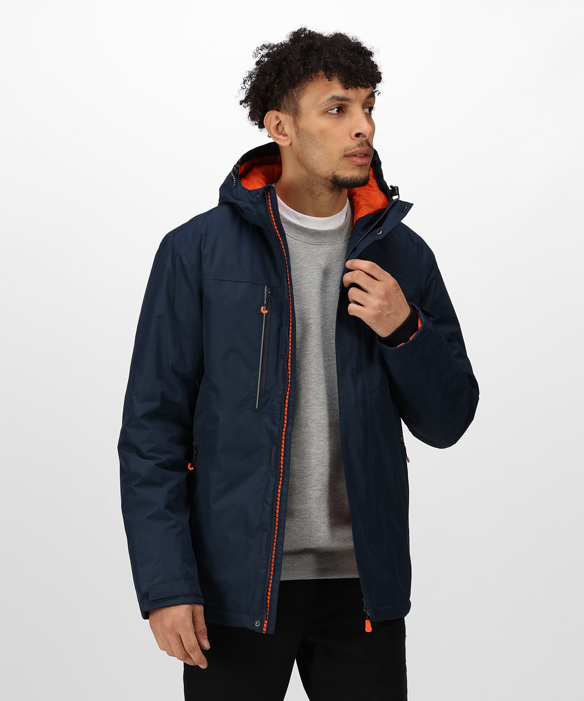 Thermogen powercell 5000 insulated heated jacket  - Navy/Magma