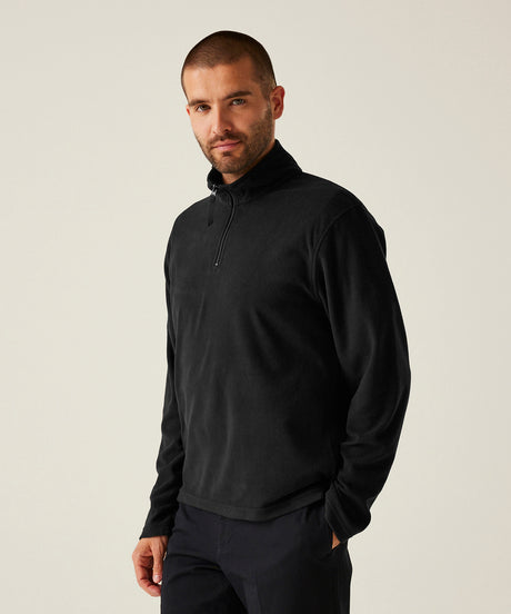 Zip-neck microfleece - Black