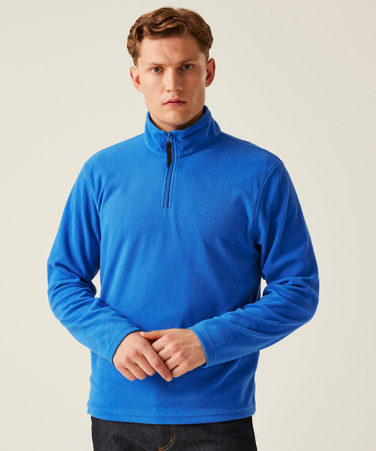 Zip-neck microfleece - Royal Blue