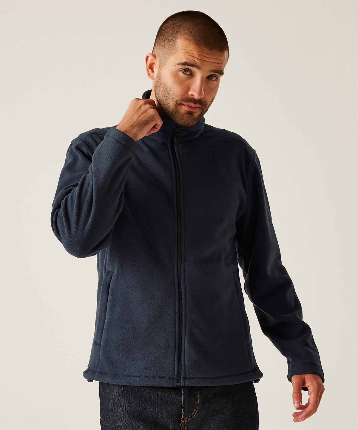 Full-zip microfleece - Black