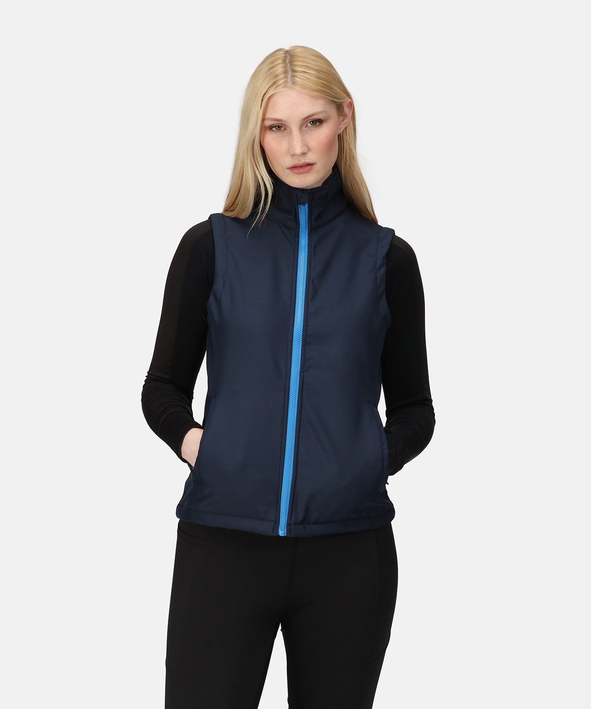 Regatta - Women's Ablaze printable softshell bodywarmer - Navy/French Blue