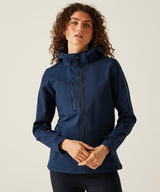 Women's venturer 3-layer hooded softshell jacket - Navy/French Blue