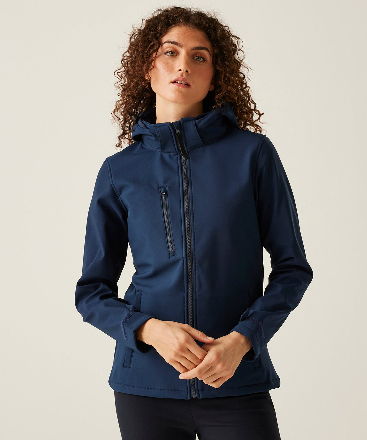 Women's venturer 3-layer hooded softshell jacket - Navy