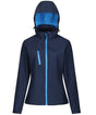 Women's venturer 3-layer hooded softshell jacket - Navy/French Blue