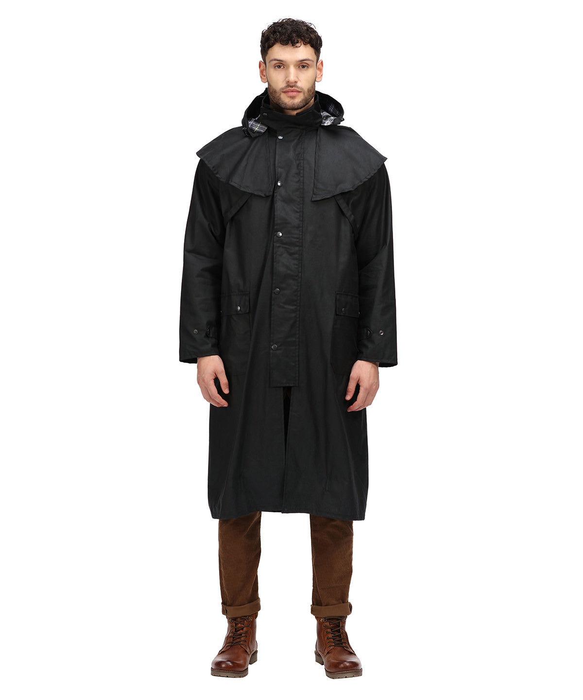 Regatta - Cranbrook caped wax riding jacket - Black