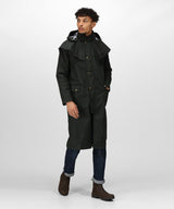 Regatta - Cranbrook caped wax riding jacket - Dark Khaki