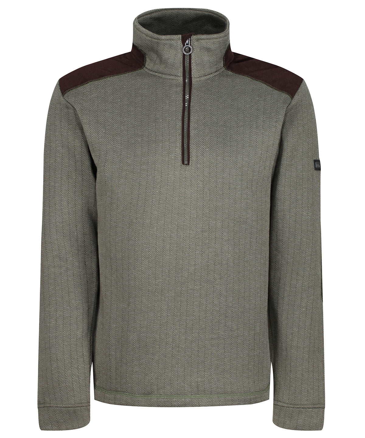 Holbeck half zip fleece - Dark Khaki