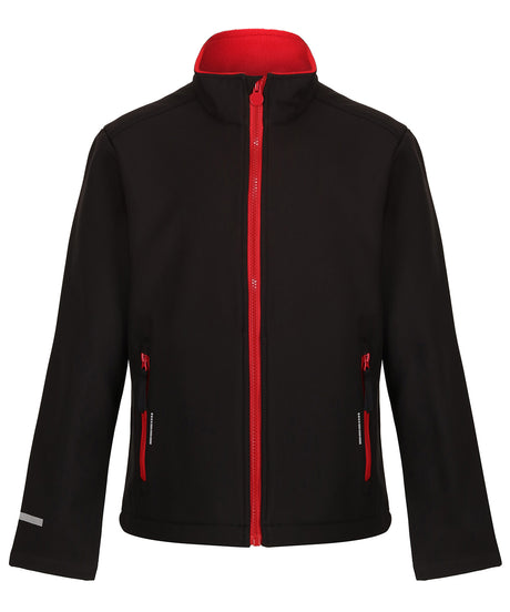 Kids Ablaze softshell jacket - Black/Classic Red