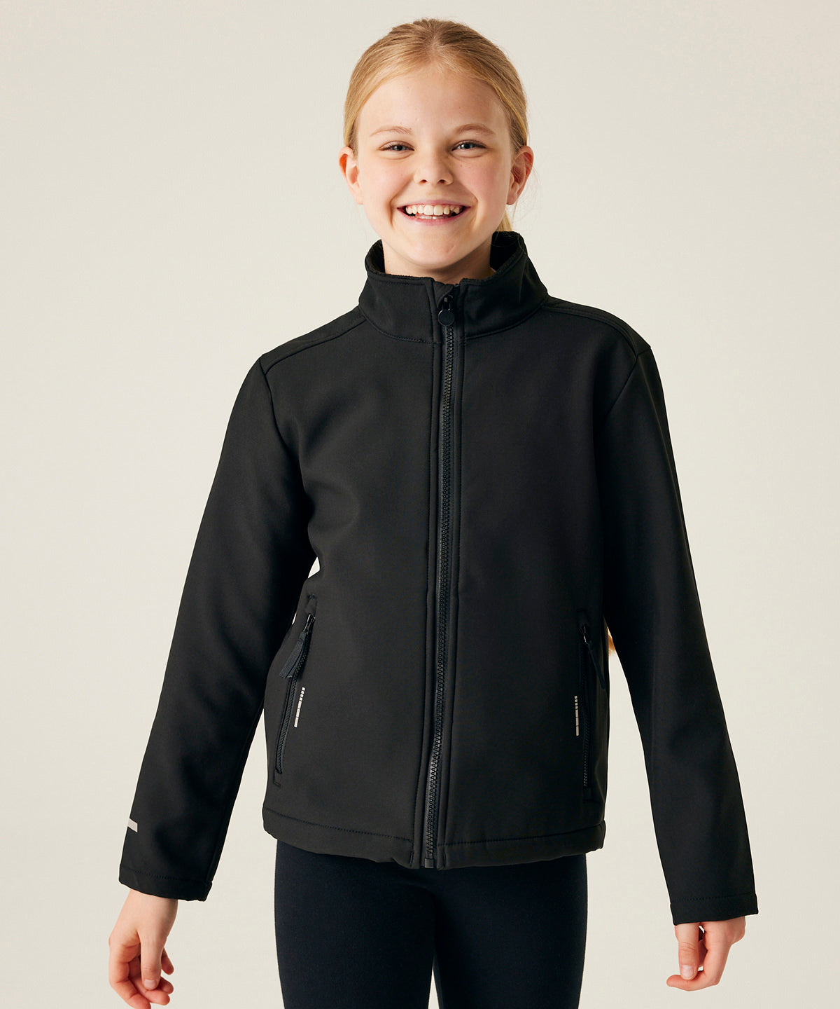 Kids Ablaze softshell jacket - Black/Classic Red