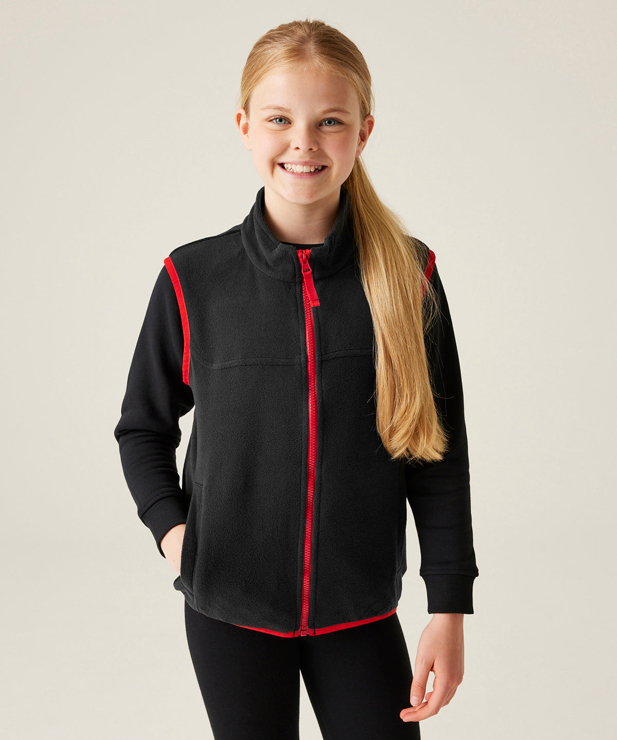 Kids microfleece bodywarmer - Classic Red/Black