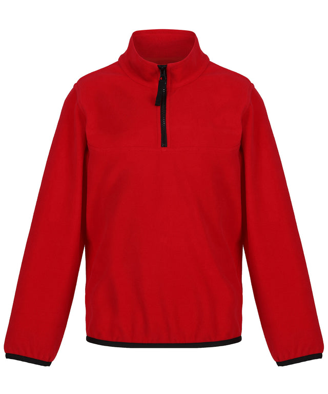 Kids half-zip microfleece - Classic Red/Black