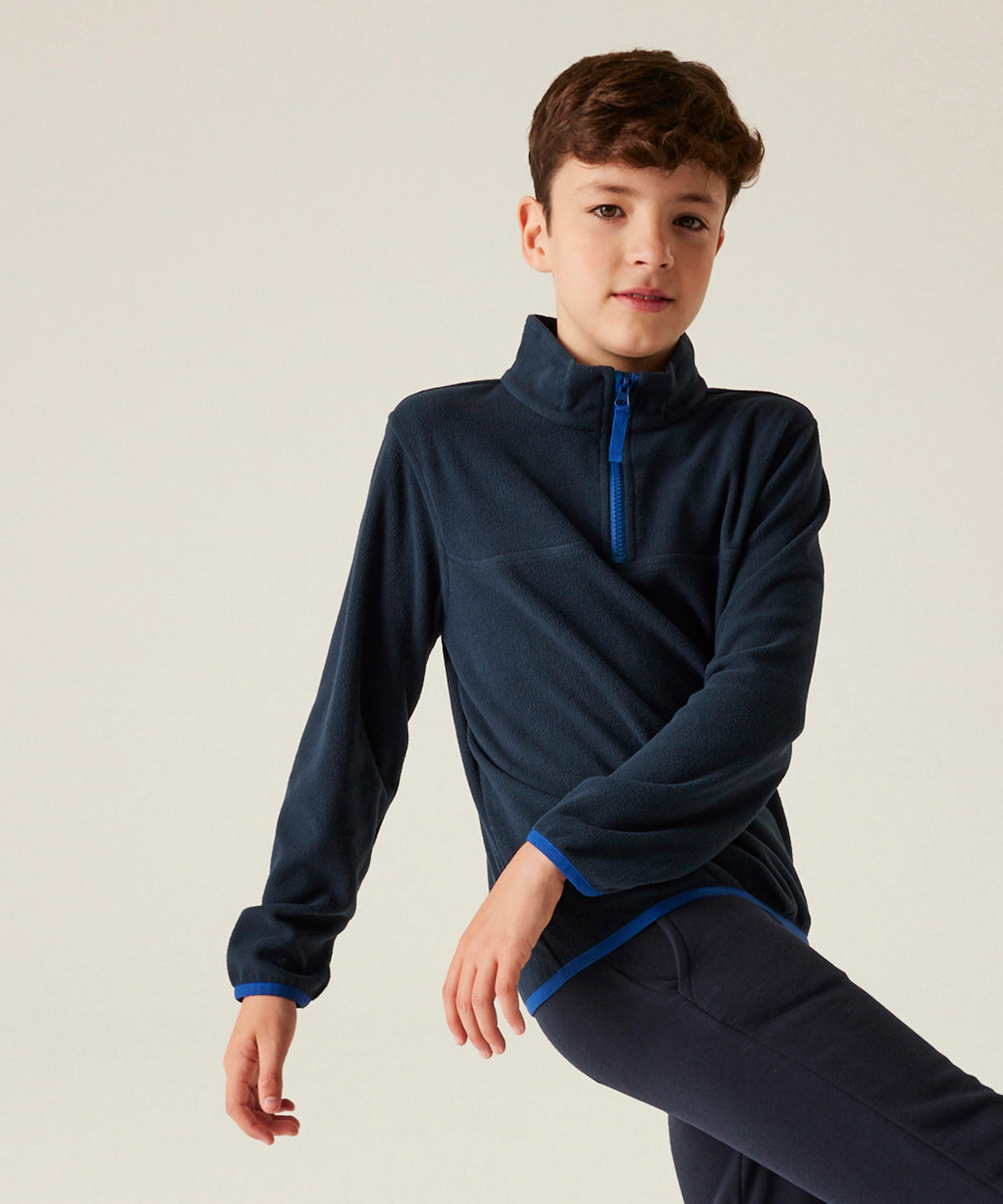 Kids half-zip microfleece - New Royal/Navy