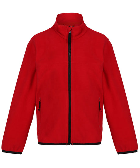 Kids full-zip microfleece - Classic Red/Black