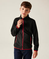 Kids full-zip microfleece - Black/Classic Red