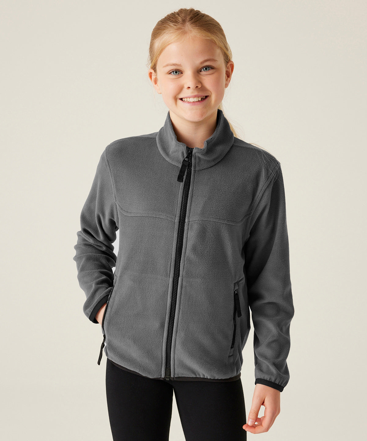 Kids full-zip microfleece - New Royal/Navy