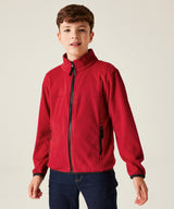 Kids full-zip microfleece - Black/Classic Red