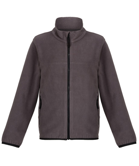 Kids full-zip microfleece - Seal Grey/Black