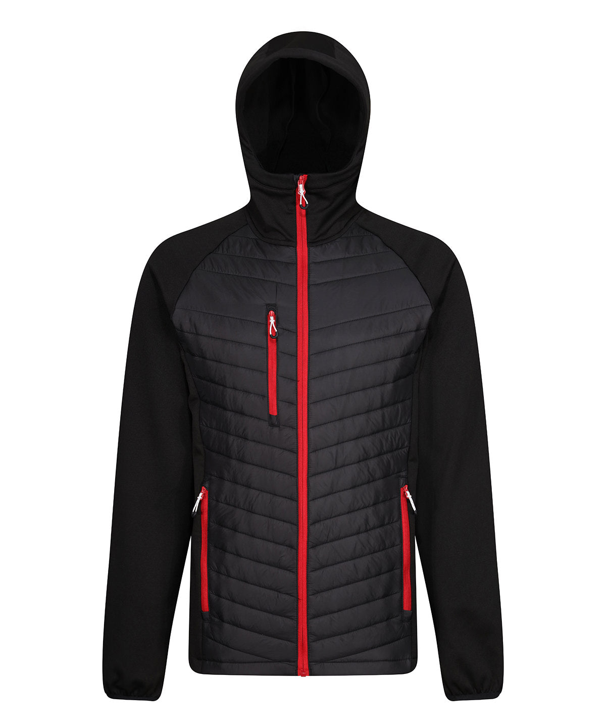 Navigate hybrid hooded jacket - Black/Classic Red