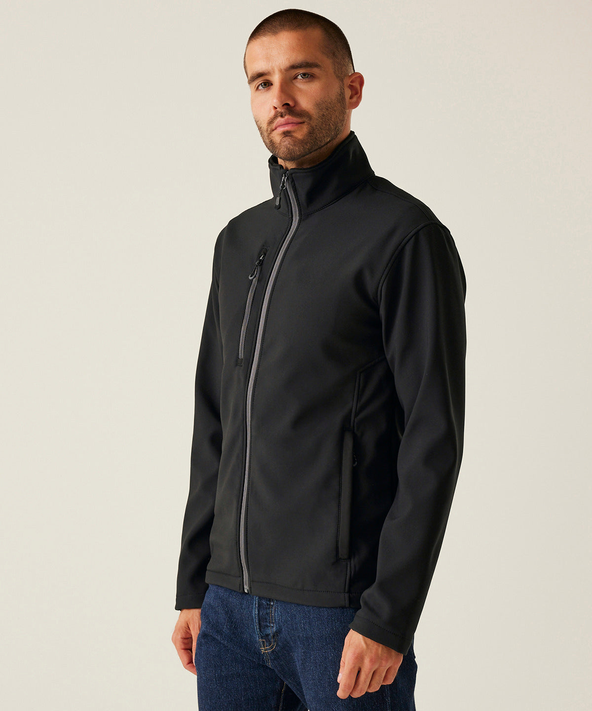 Honestly Made recycled softshell jacket - Black