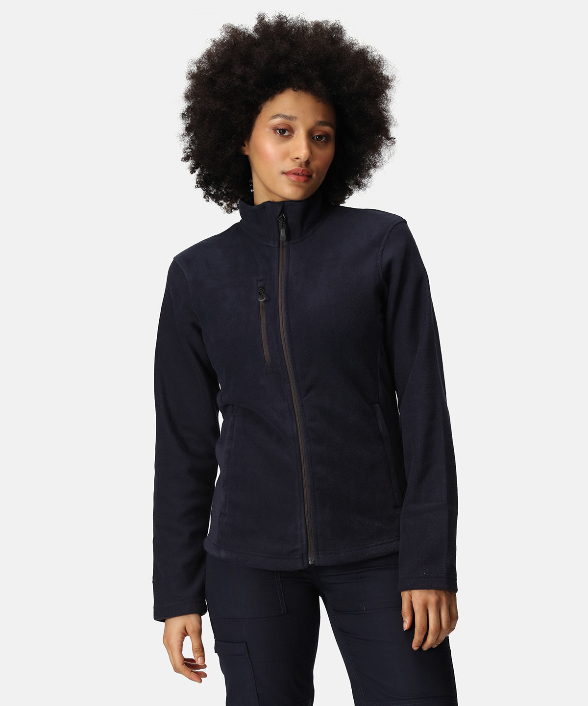 Women's Honestly made recycled full zip fleece - Black