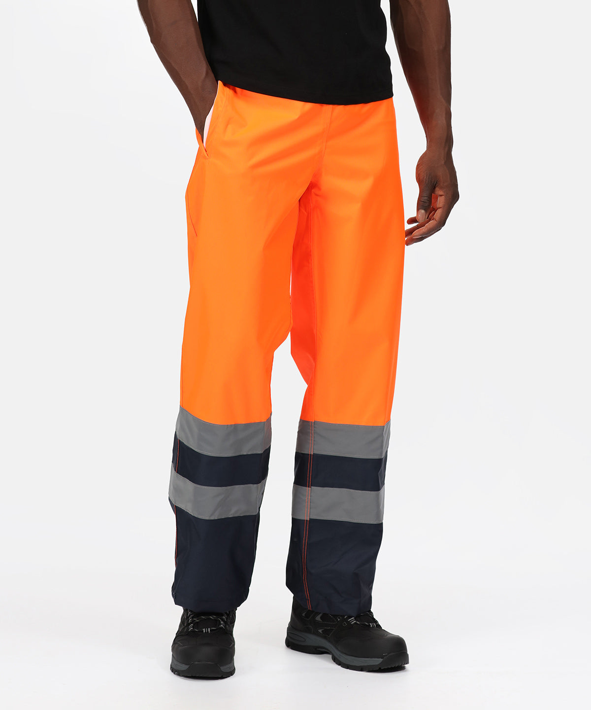 Regatta - Hi-vis pro overtrousers - Orange/Navy