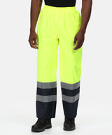 Regatta - Hi-vis pro overtrousers - Orange/Navy