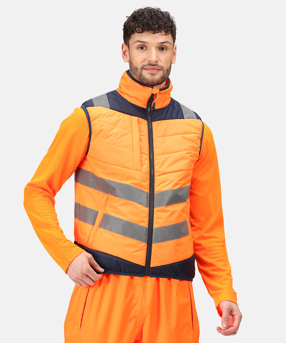 Regatta - Pro hi-vis thermal bodywarmer - Yellow/Navy