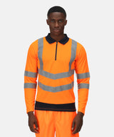 Regatta - Pro hi-vis ls polo shirt - Orange/Navy