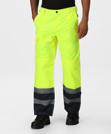 Regatta - Pro hi-vis cargo trousers - Orange/Navy