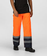 Regatta - Pro hi-vis cargo trousers - Orange/Navy