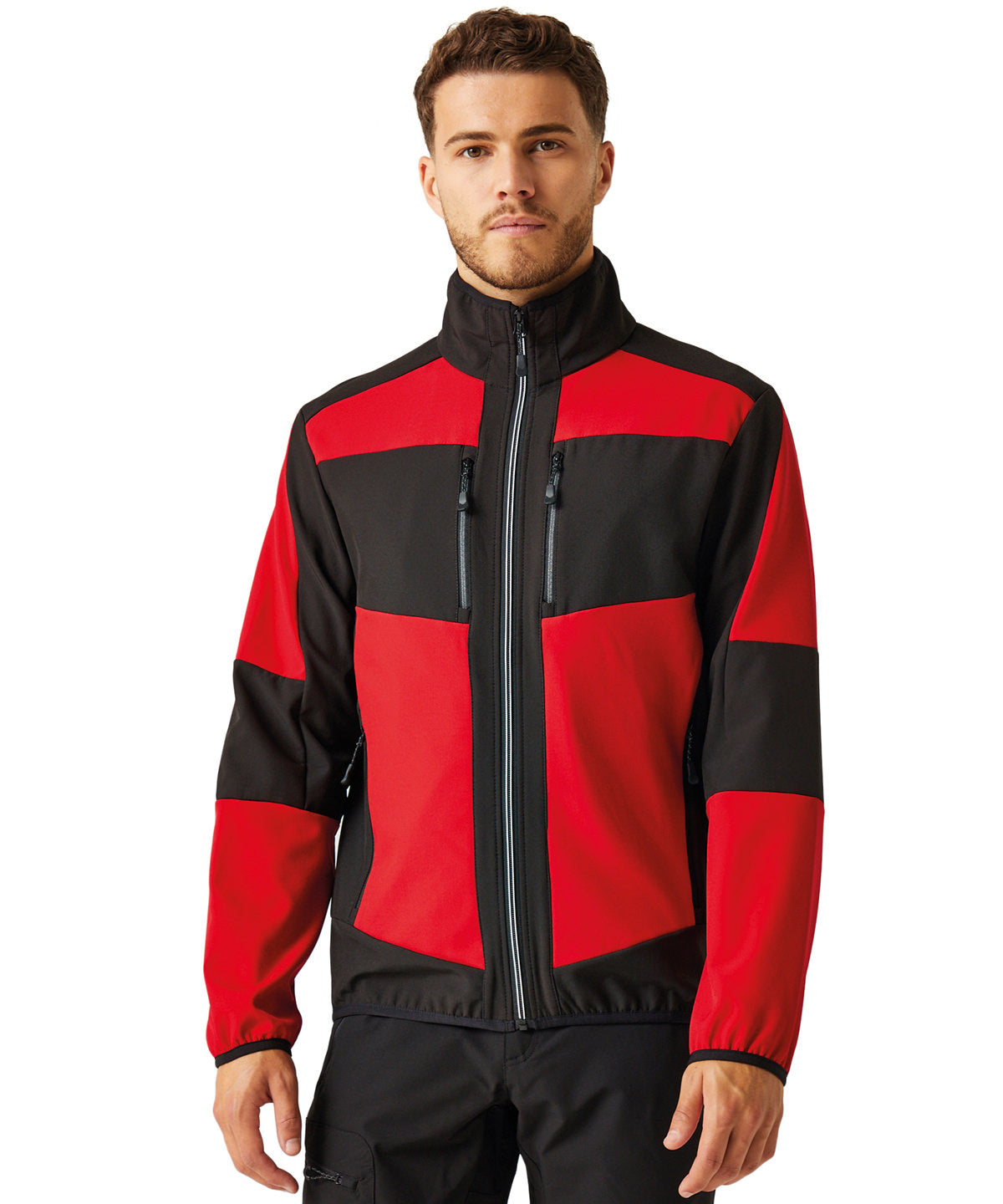 E-Volve unisex 2-layer softshell jacket - Classic Red/Black