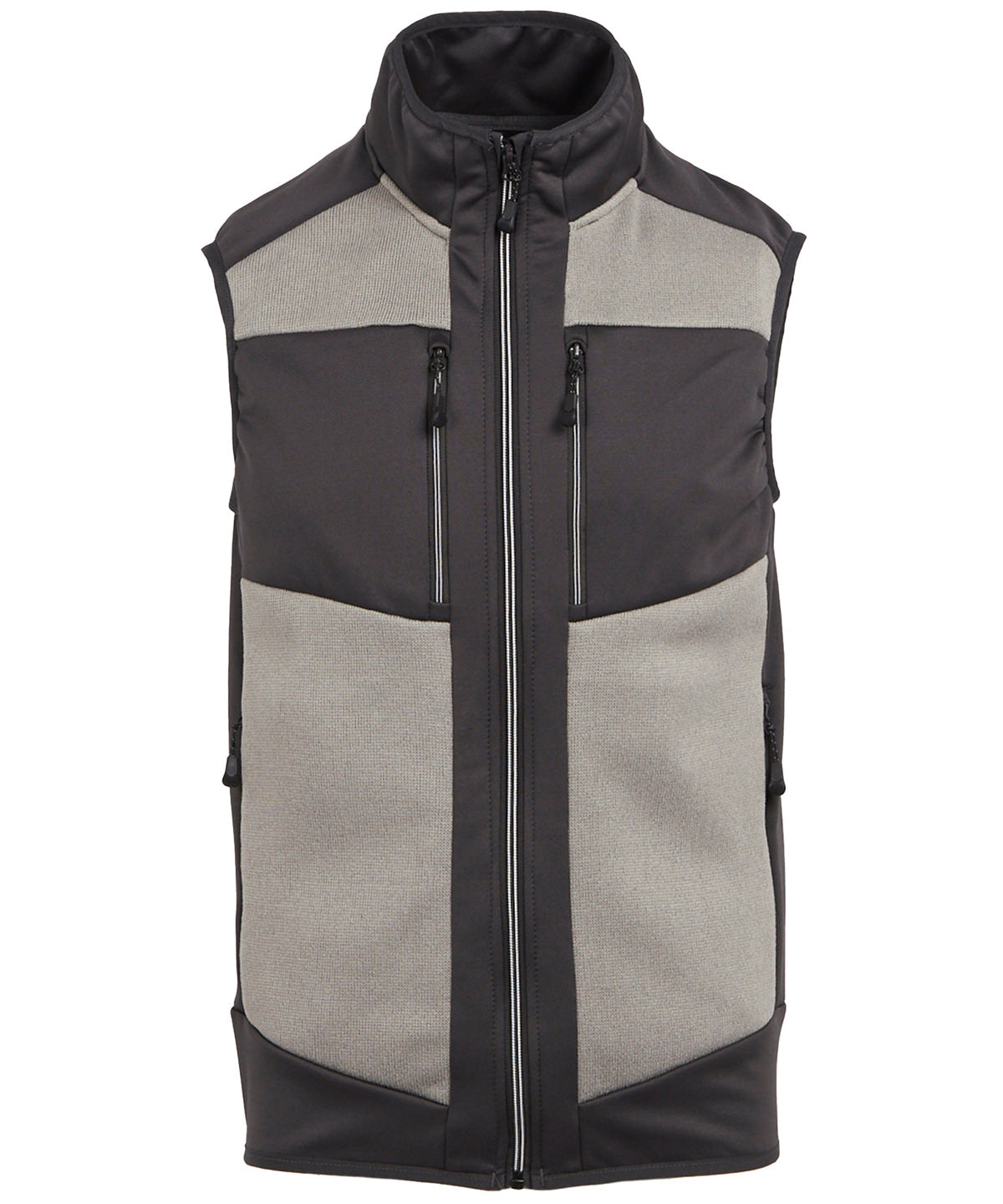 E-Volve unisex knit-effect stretch bodywarmer - Mineral Grey/Ash