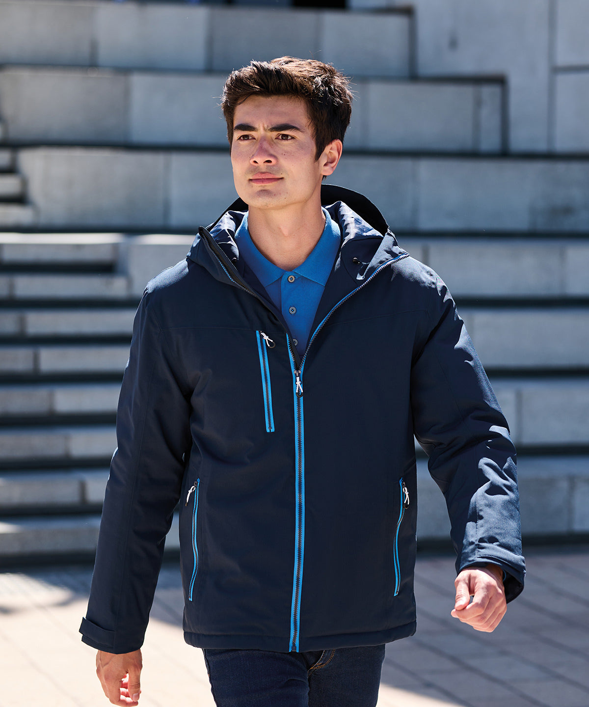 Navigate waterproof insulated jacket - Navy/Seal Grey