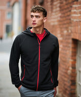 Navigate full zip-fleece - Black/Classic Red