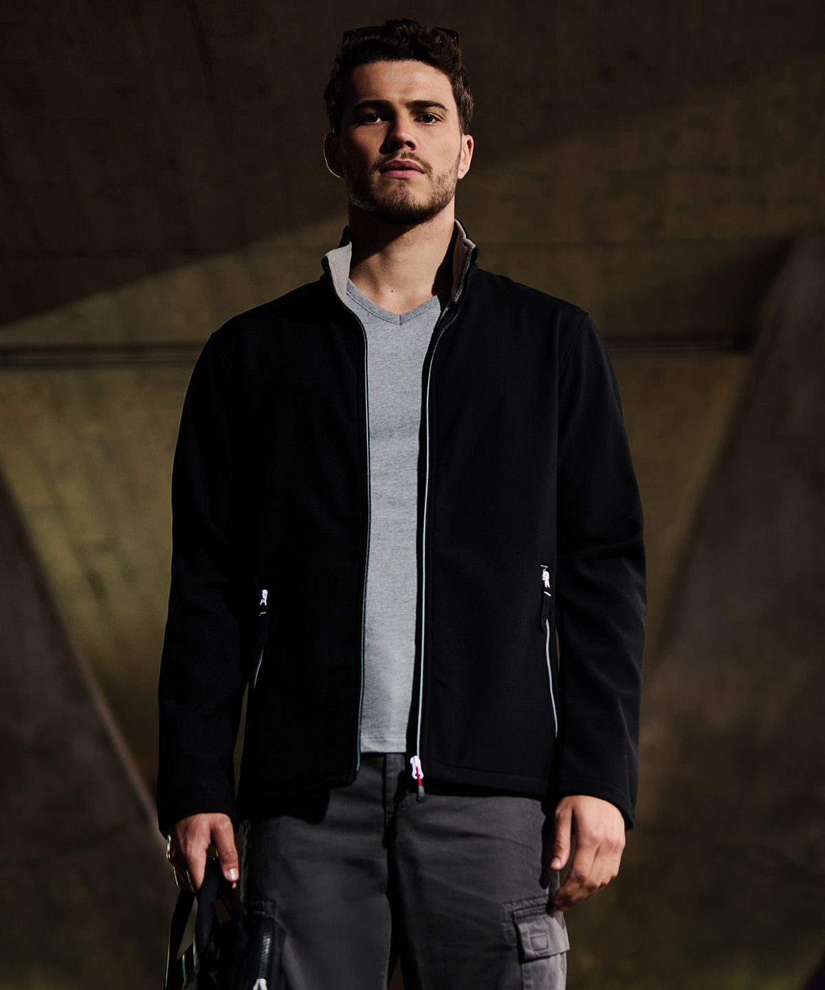 Ascender 2-layer softshell - Black/Mineral Grey