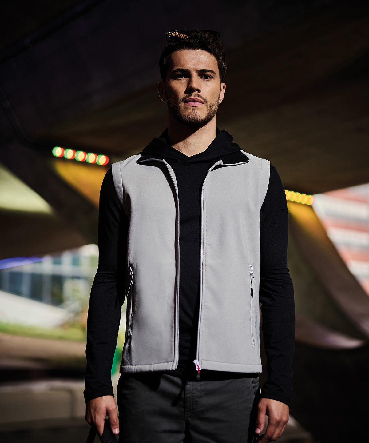 Ascender 2-layer softshell bodywarmer - Black/Mineral Grey