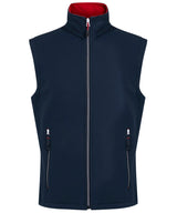 Ascender 2-layer softshell bodywarmer - Navy/Classic Red