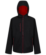 Navigate 2-layer hooded softshell jacket - Black/Classic Red