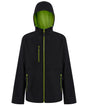 Navigate 2-layer hooded softshell jacket - Black/Lime