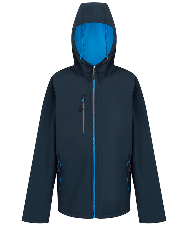 Navigate 2-layer hooded softshell jacket - Navy/French Blue