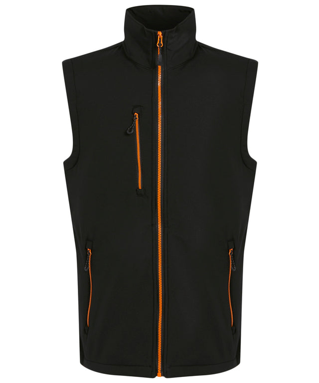 Navigate 2-layer softshell bodywarmer - Black/Orange Pop