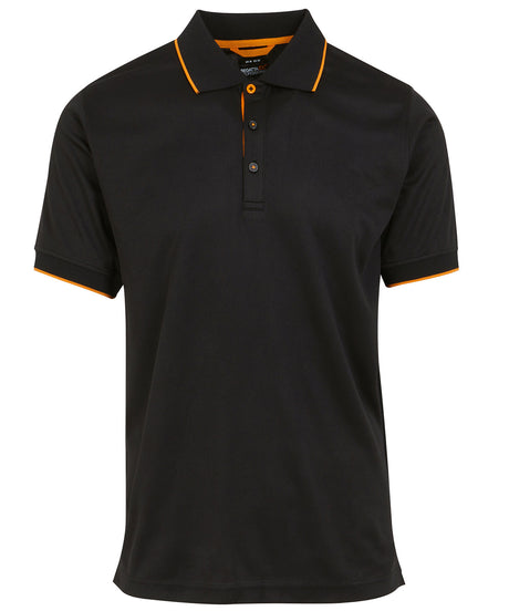 Navigate short sleeve polo - Black/Orange Pop